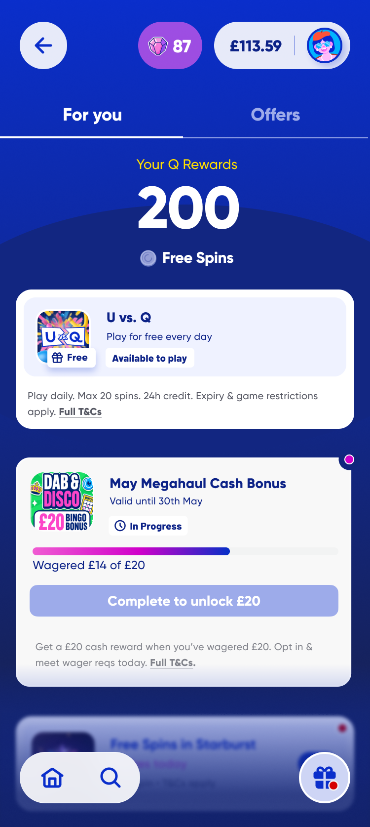 Q Rewards — For you